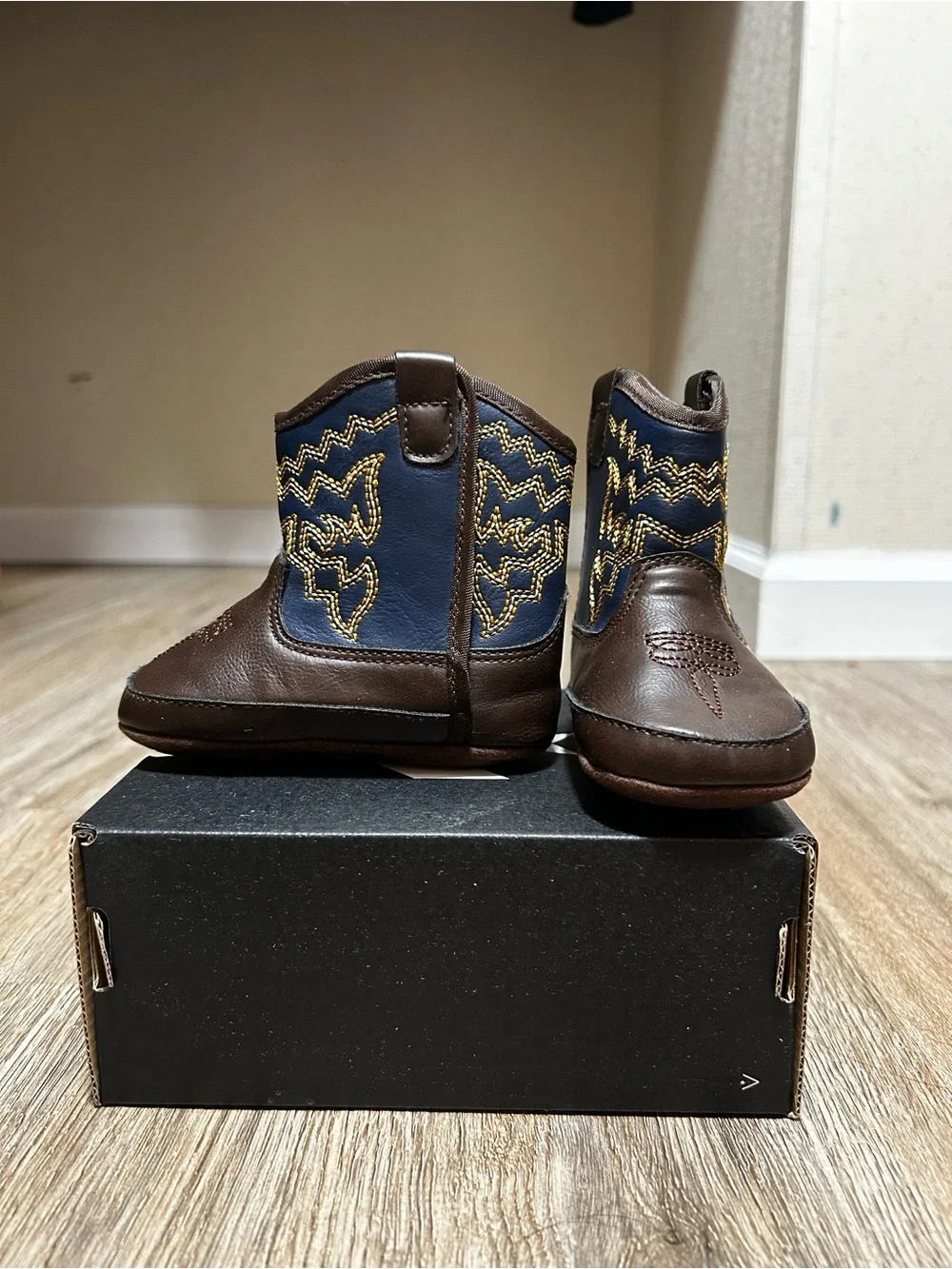 Ariat Brown and Navy Baby Walker Boots